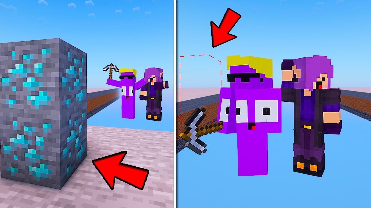 MINECRAFT MAS TODA CHUNK QUE A GENTE TOCA FICA INVISIVEL!!!