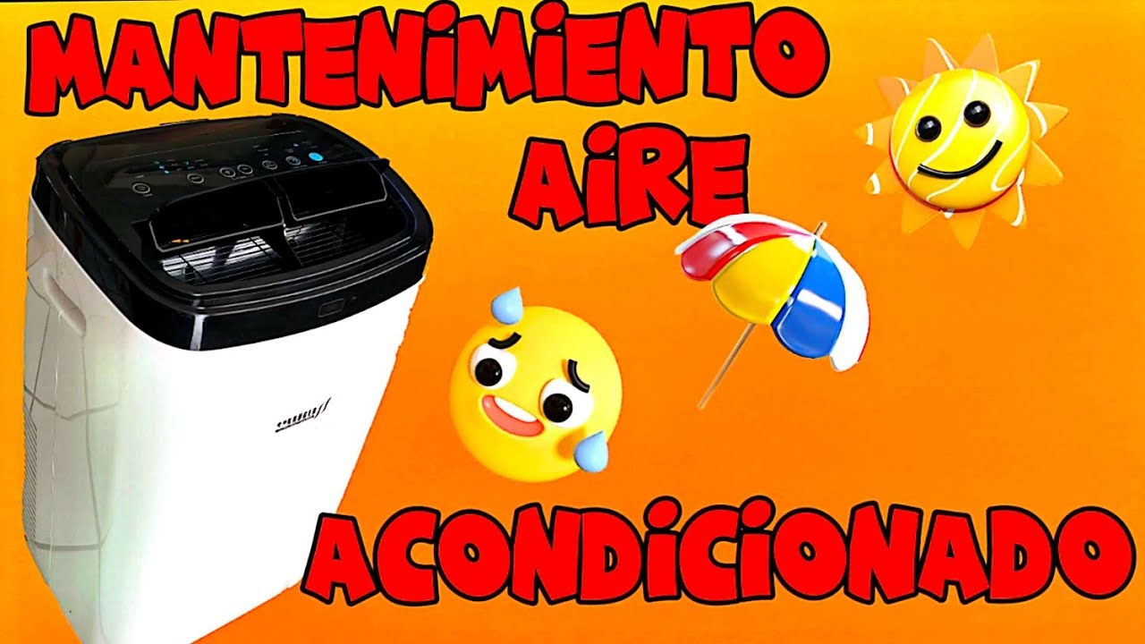 Como dar mantenimiento,limpieza a un aire acondicionado portátil,🌞😬🥵🥵