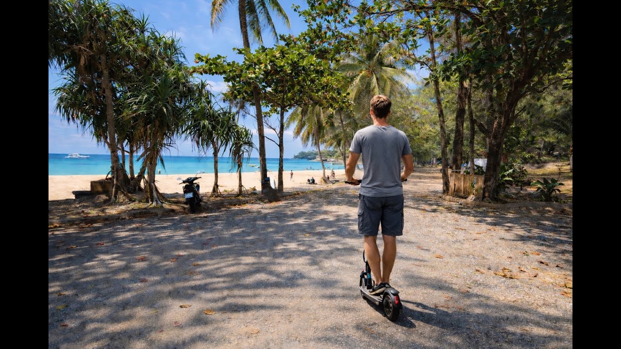 POV Scooter Ride Along Surin Beach 🇹🇭 | Relaxing Thailand Beach Road 4K