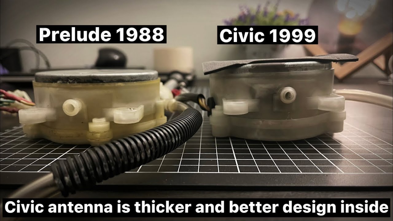 87-91 Honda 3Gen Prelude - (fixed) Power antenna mast replacement and cleaning