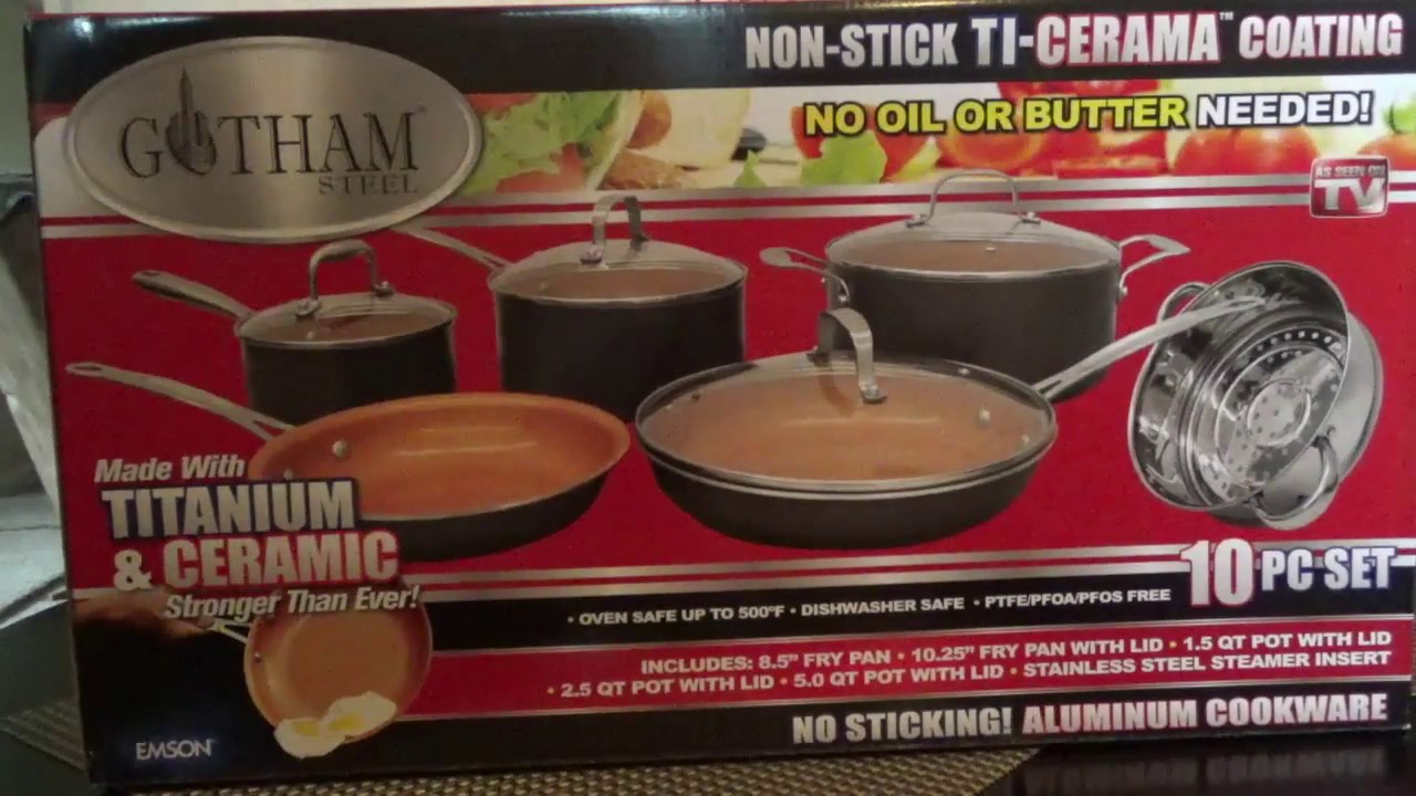 GOTHAM STEEL COOKWARE  SET REVIEW