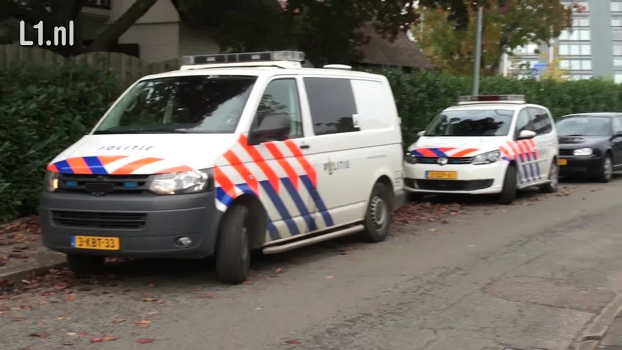 Beelden: Politie jaagt met speurhonden op inbreker Maastricht (21 okt 2015)