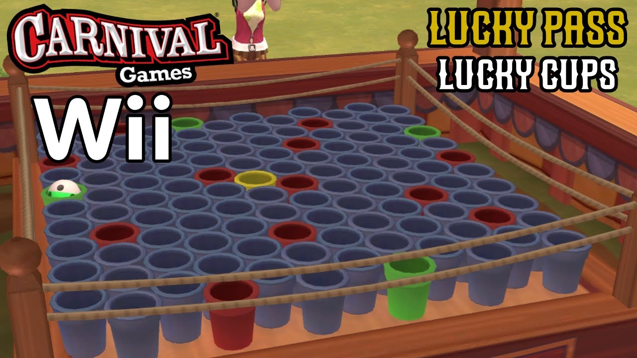Carnival Games (Wii) - Lucky Cups High Score & All Prizes [Lucky Pass]