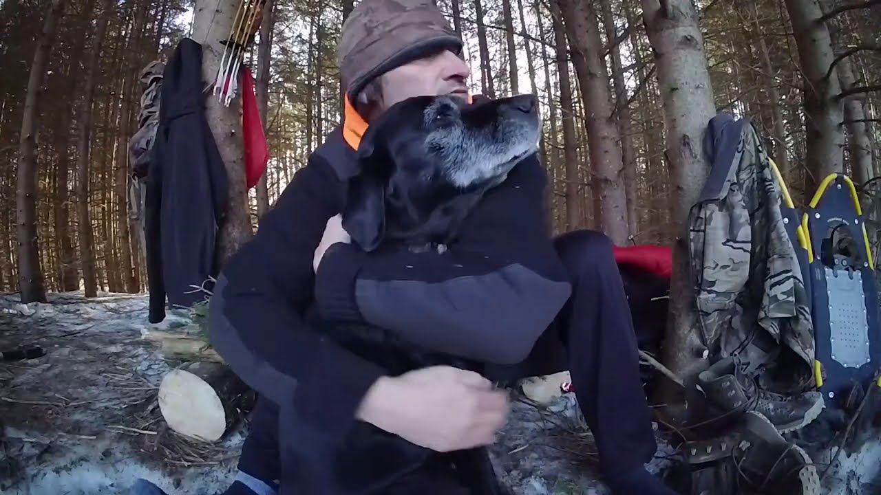No Tent Winter Camping with My Dog