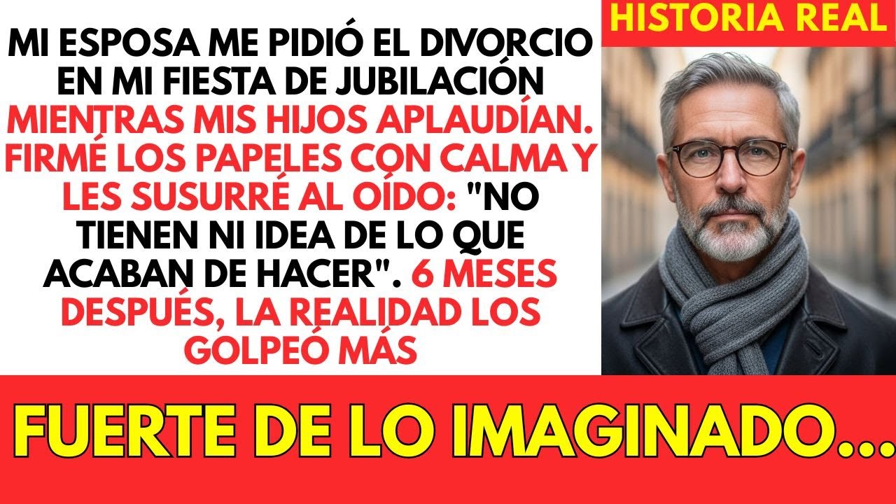 Mi Esposa Me Pidió El Divorcio En Mi Retiro Y Mis Hijos Aplaudieron. ¡Ahora Ruegan Volver!