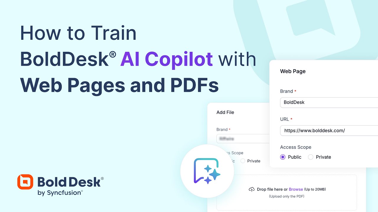 How to Train BoldDesk AI Copilot with Web Pages and PDFs