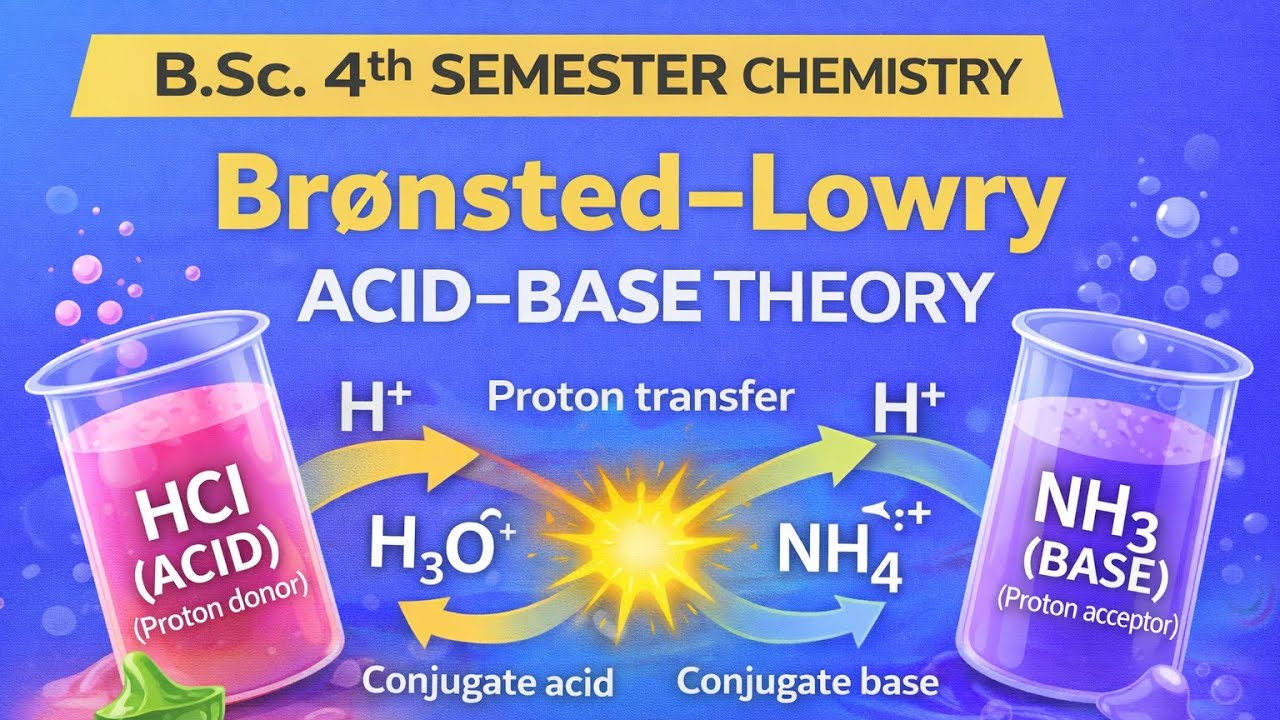 📘 Brønsted–Lowry Acid–Base Theory | Acid and Base | B.Sc. 4th Semester Chemistry (NEP) Shivam kapri 