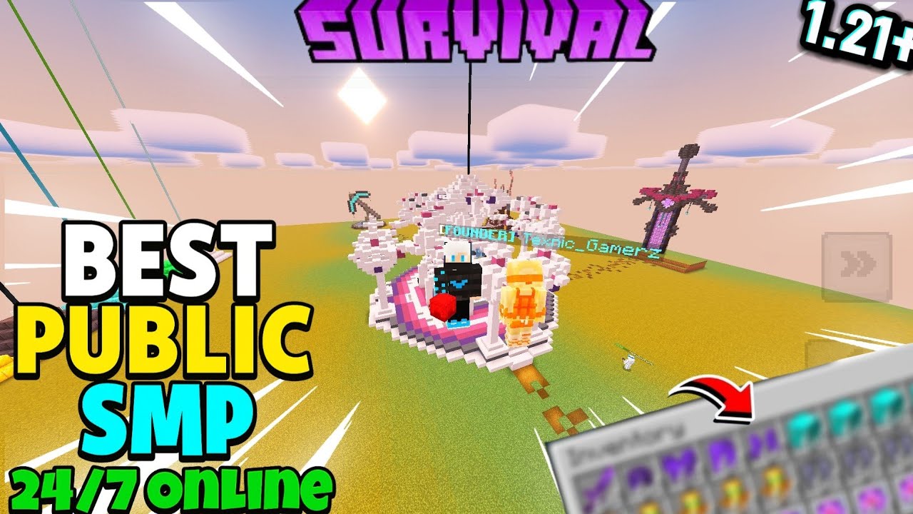 🍿 New Best Public Survival Smp Server For Minecraft 🔫 | Java/Pe/Pojav | 24/7 Online | Free To Join 🌷