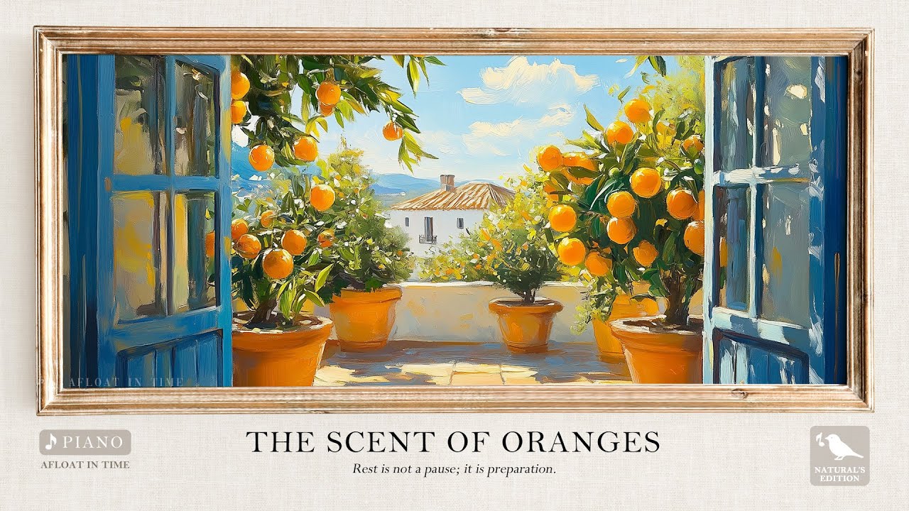 🍊 The Scent of Oranges | Relaxing Piano Music & Birds for Focus, Calm, Reading and Morning Bliss