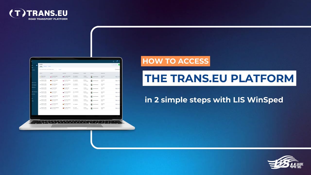 Advanced freight & transport management for your TMS-system | LIS WinSped integration with Trans.eu