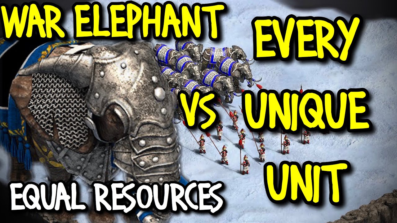 ELITE WAR ELEPHANT vs EVERY UNIQUE UNIT (Equal Resources) | AoE II: Definitive Edition