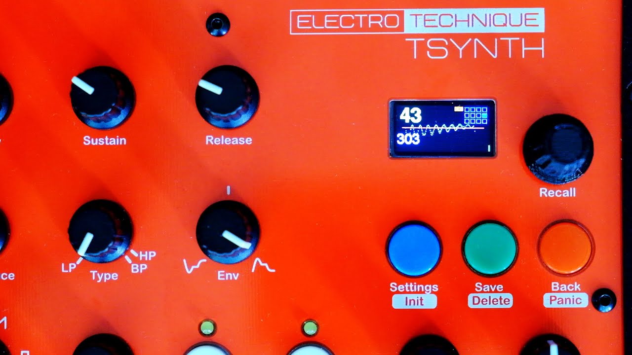 Electrotechnique TSynth - Teensy 4.1 based DIY Synthesizer