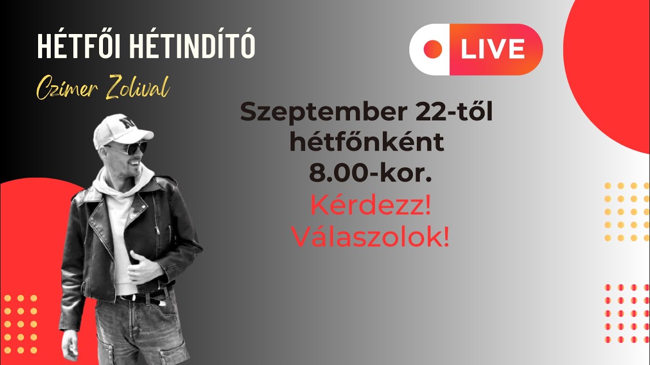 Hétfői hétindító Czímer Zolival - 1. rész