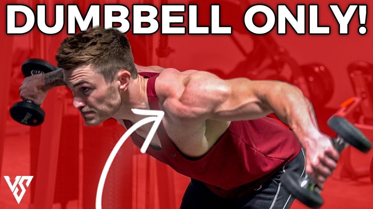 Full Shoulder Workout in 20 Minutes Using Dumbbells ONLY! | V SHRED