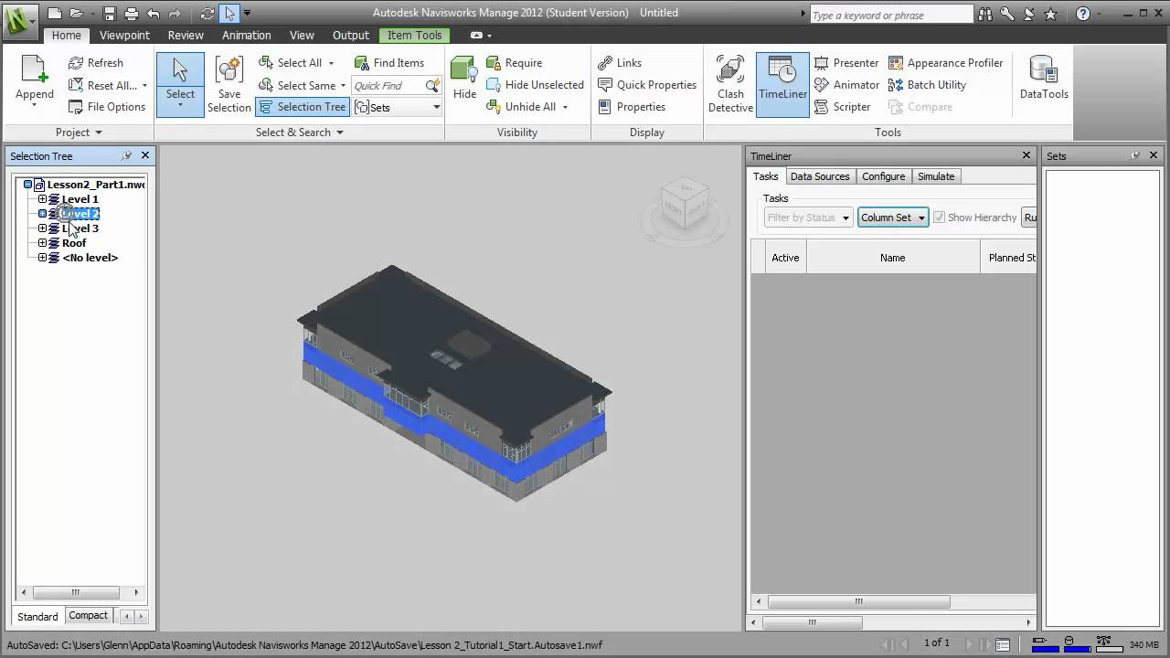 Revit, Navisworks - Improving Models to Enhance 4D Simulations for Construction Planning
