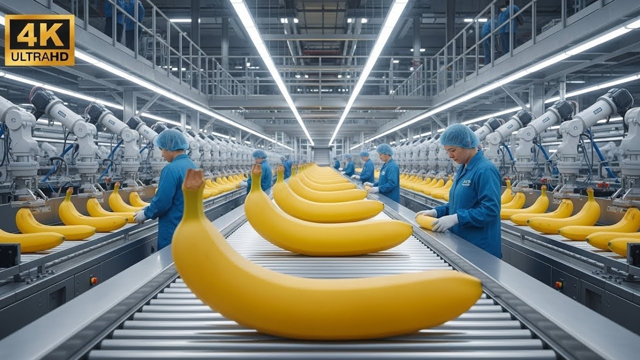 Inside the Banana Factory: From Fresh Bananas to Export Packaging (Full Process) 🍌🏭✨