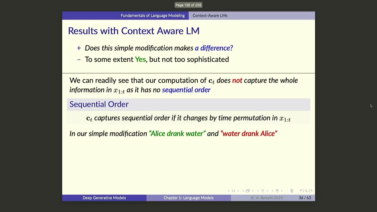 UofT GenAI Course -- Lecture 3: Context-Aware LMs --Recurrent LMs