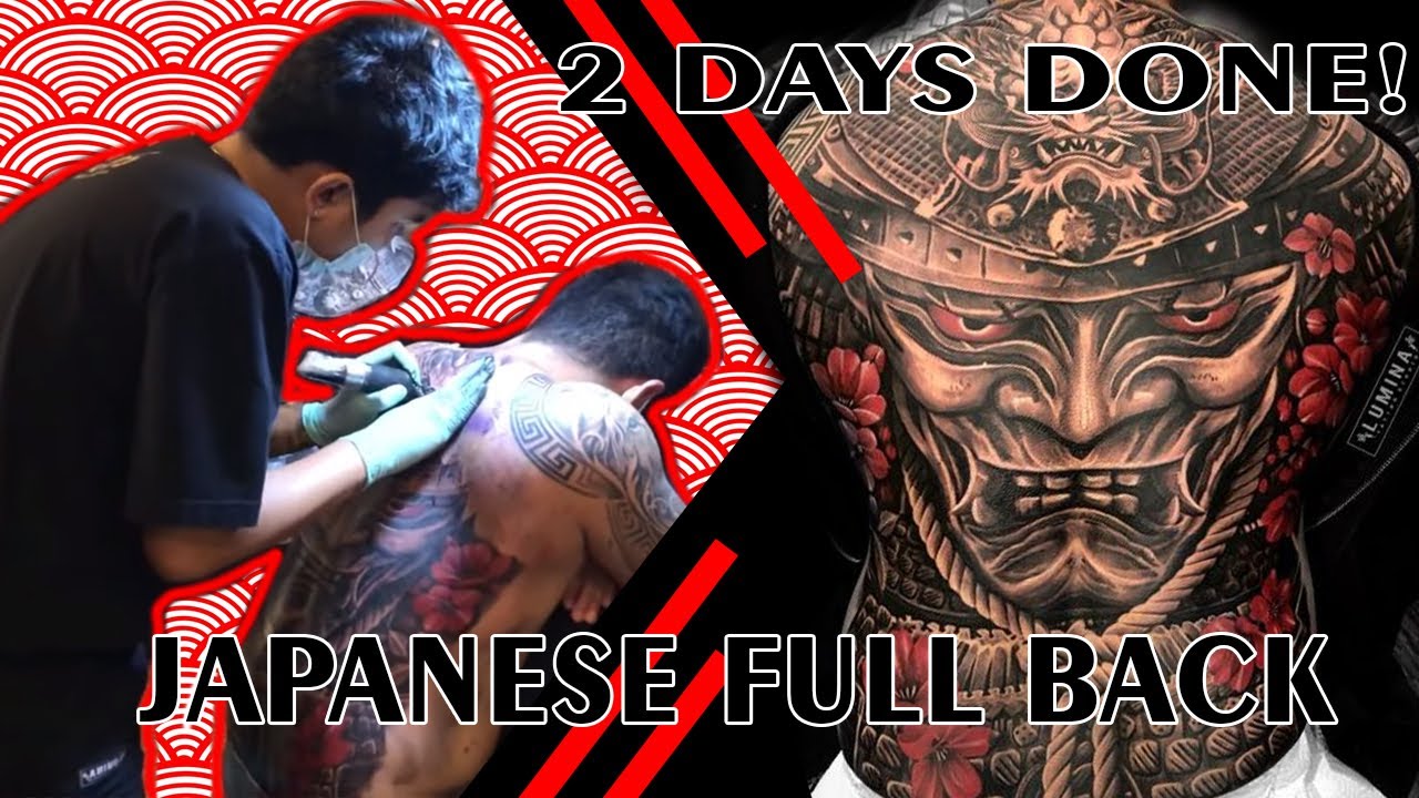 ONI MASK / HANYA MASK FULL BACK TATTOO