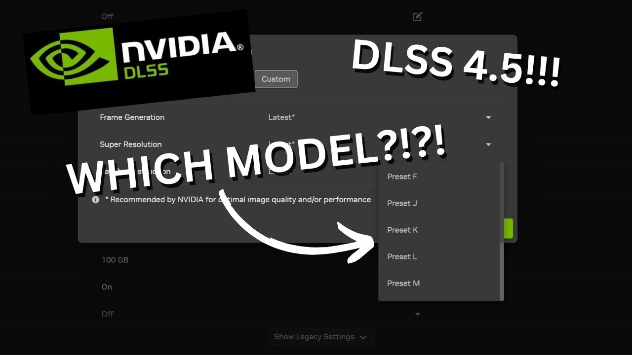 Краткое руководство по выбору модели DLSS (модель K, L или M) | DLSS 4.5