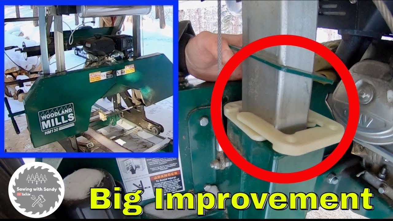 How to Make the Woodland Mills Sawmill Cut Better | Nylon Post Bushing Install