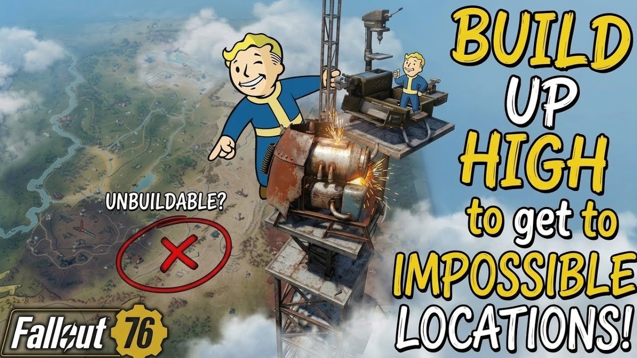 How to get above locations for building! Fallout 76 tips and tricks 