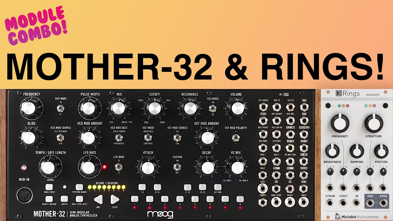 Модульный комбо-модуль EURORACK! Moog Mother-32 + кольца Mutable Instruments!
