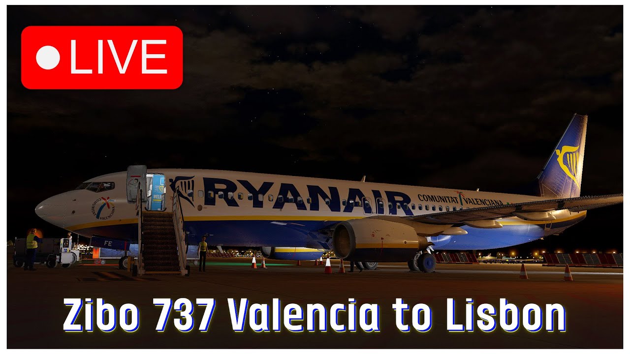 Just before the storm | Valencia to Lisbon | Zibo 737 | X-Plane 12