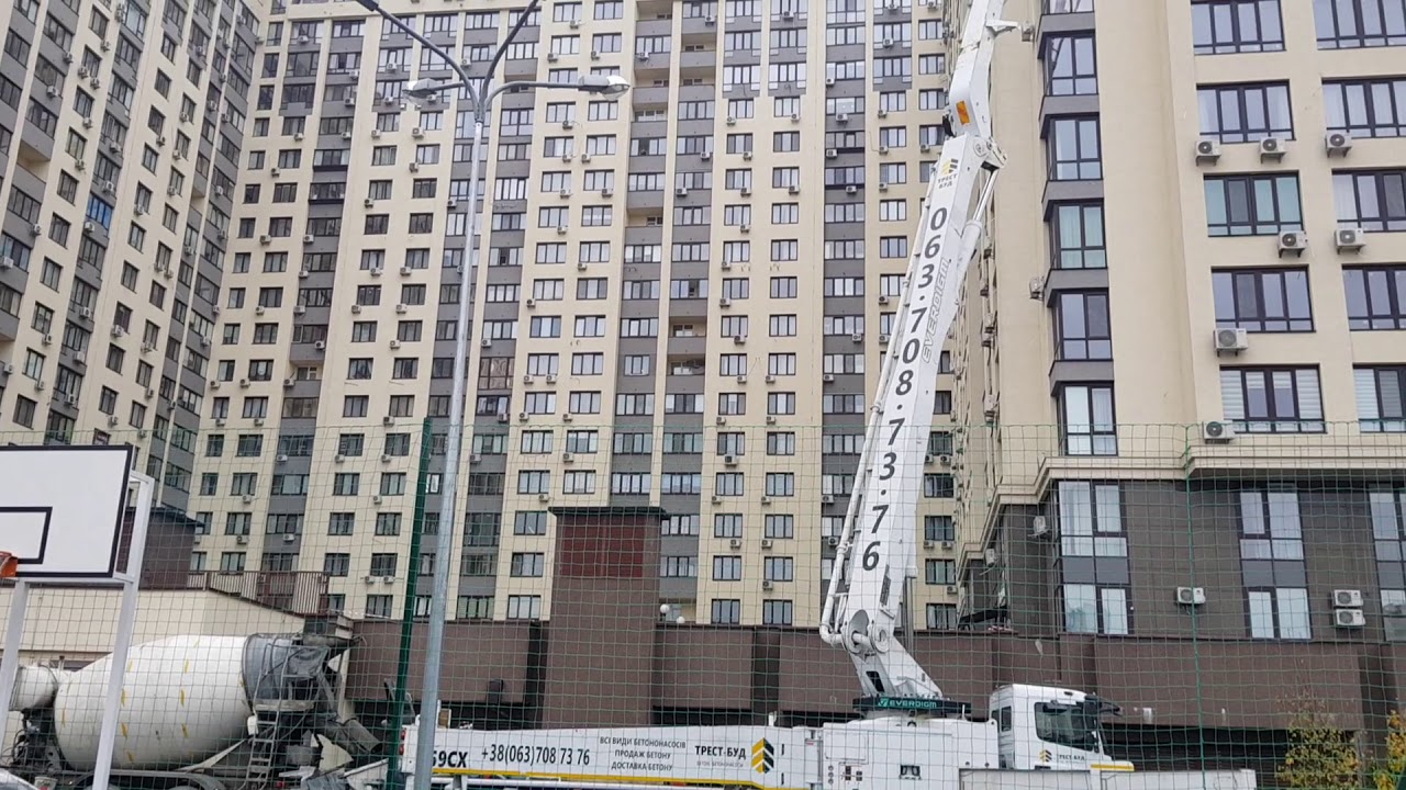 Автобетононасос Everdigm 59-5 CX  pumping 17th floor. Kiev/Ukraine