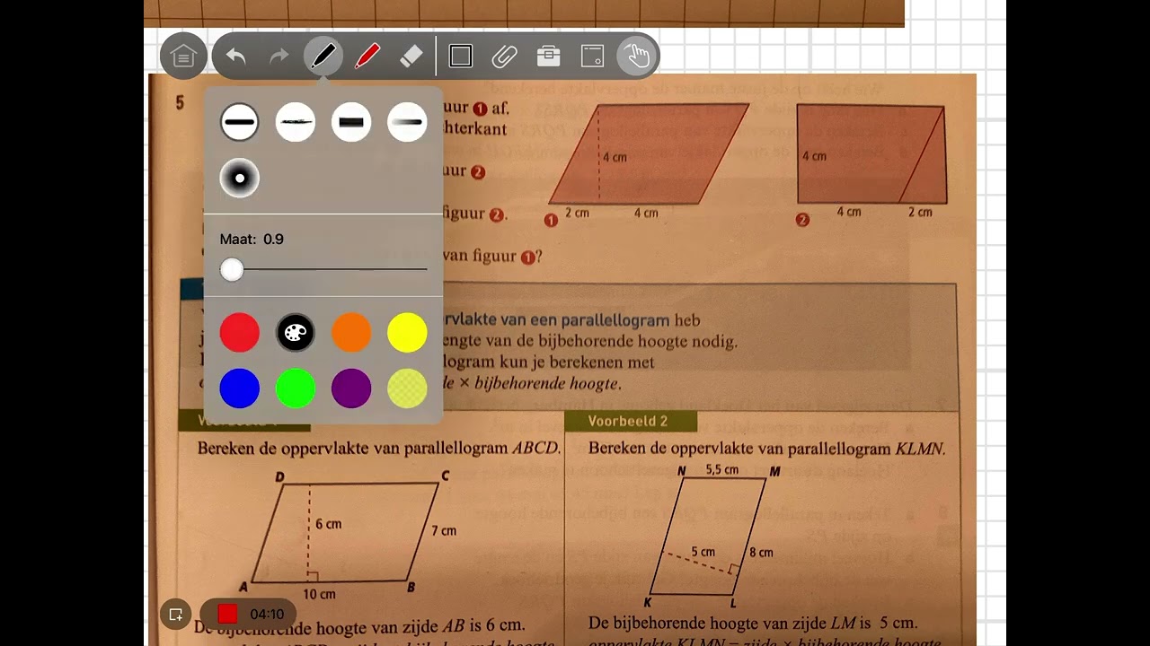 2 kader 3.1 Oppervlakte parallellogram