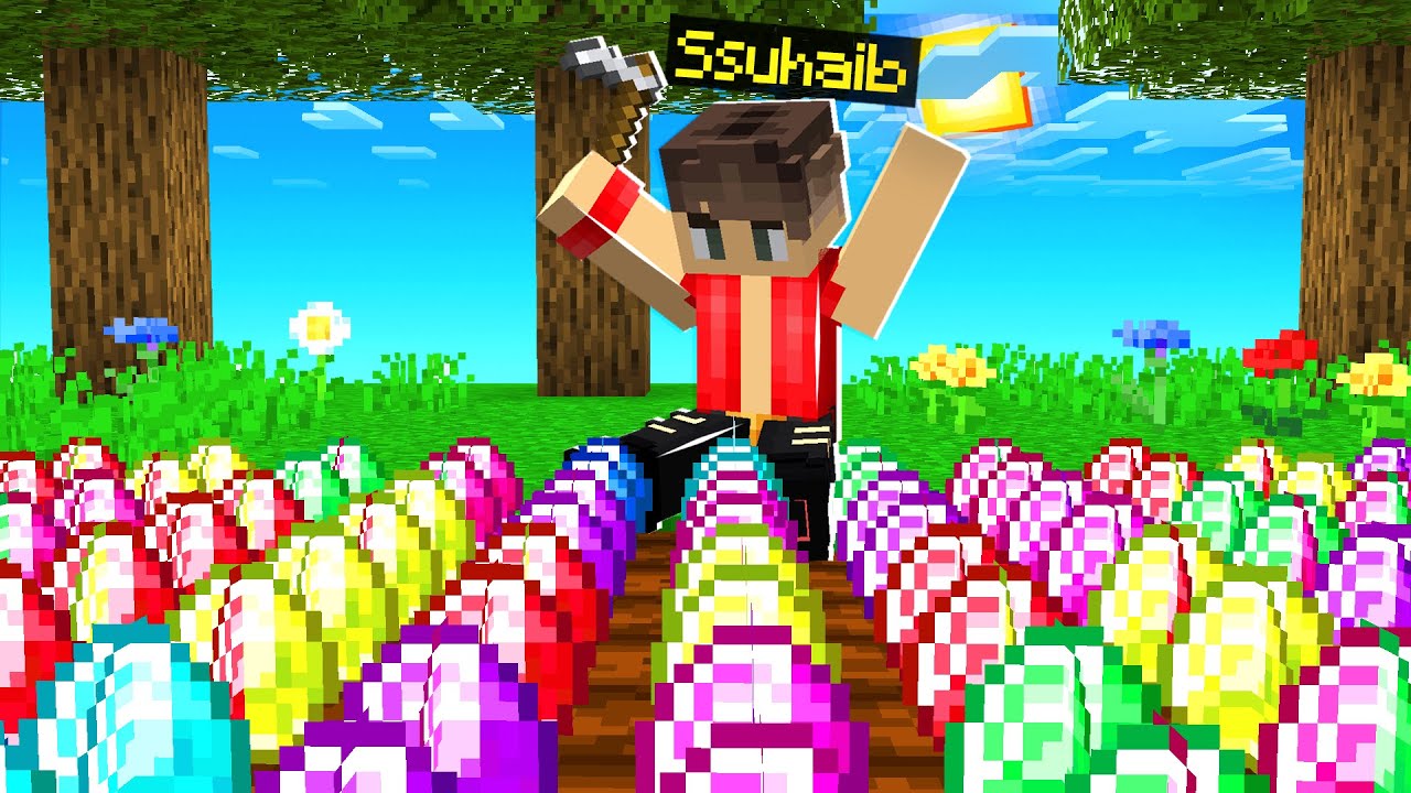 ماين كرافت مزرعة الدايموند الملونة🔥 (دروع مميزه!)🤑 - Rainbow Diamond Farm