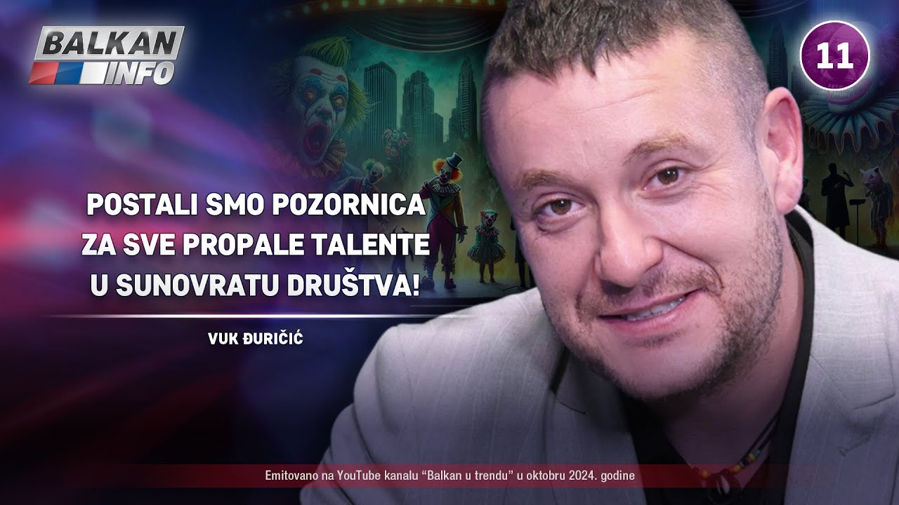 INTERVJU: Vuk Đuričić - Postali smo pozornica za propale talente u sunovratu dru&scaron;tva! (15.10.2024)