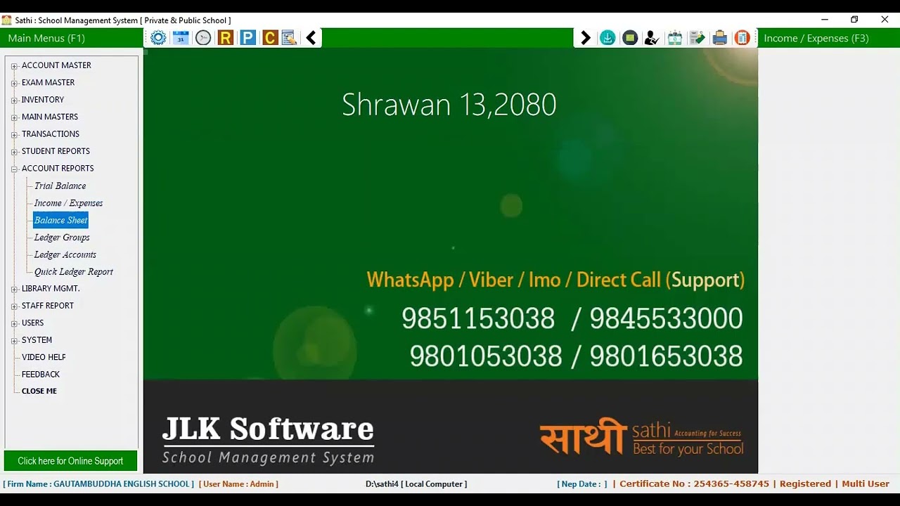 Sathi Software Basic Account Concept