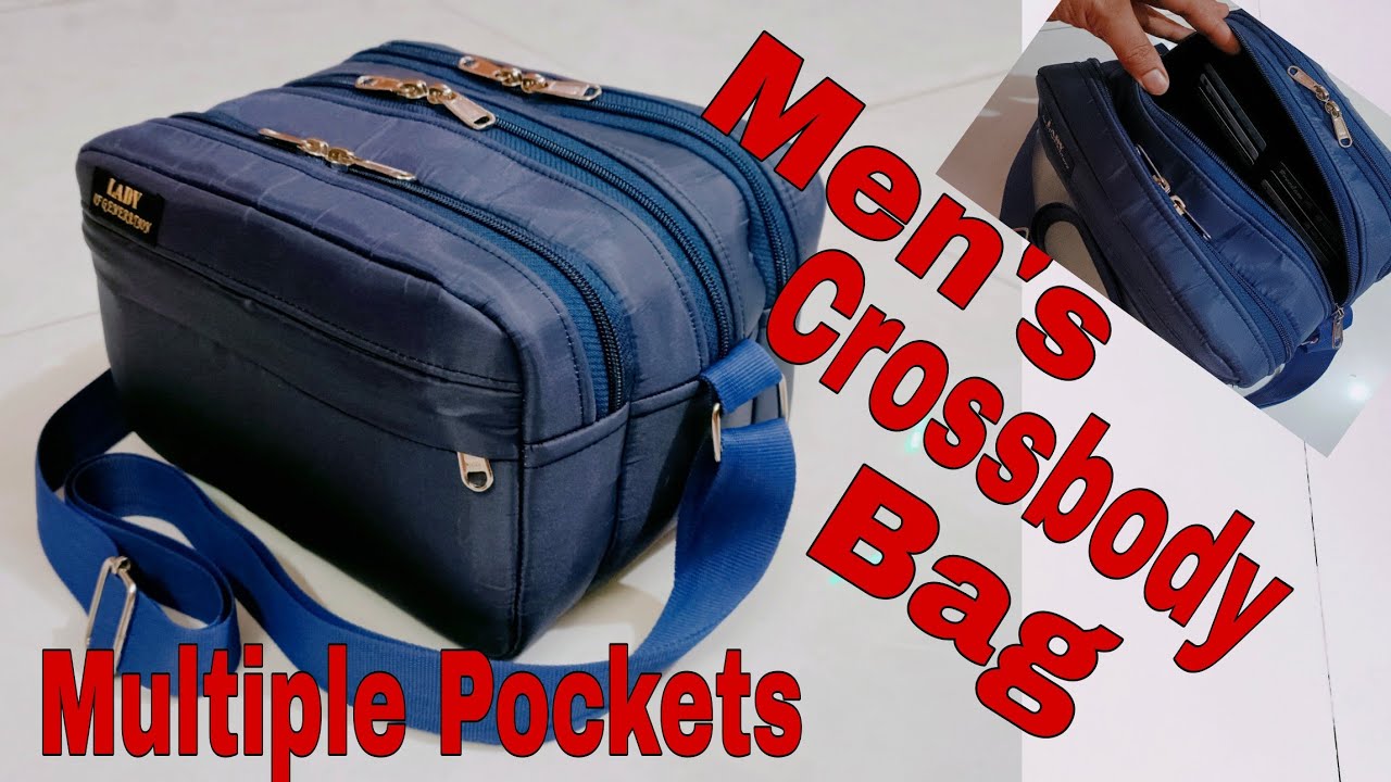 DIY: Men's Crossbody Bag, Handbag With Multiple Pockets Tutorial By Anamika Mishra...