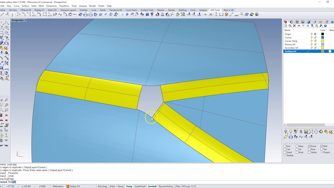 Rhino3d 5 Sided Surface Blend