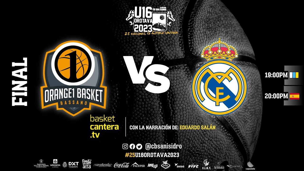 U16M.  ORANGE BASSANO vs REAL MADRID.-  Final del Torneo Internacional Cadete. La Orotava 2023