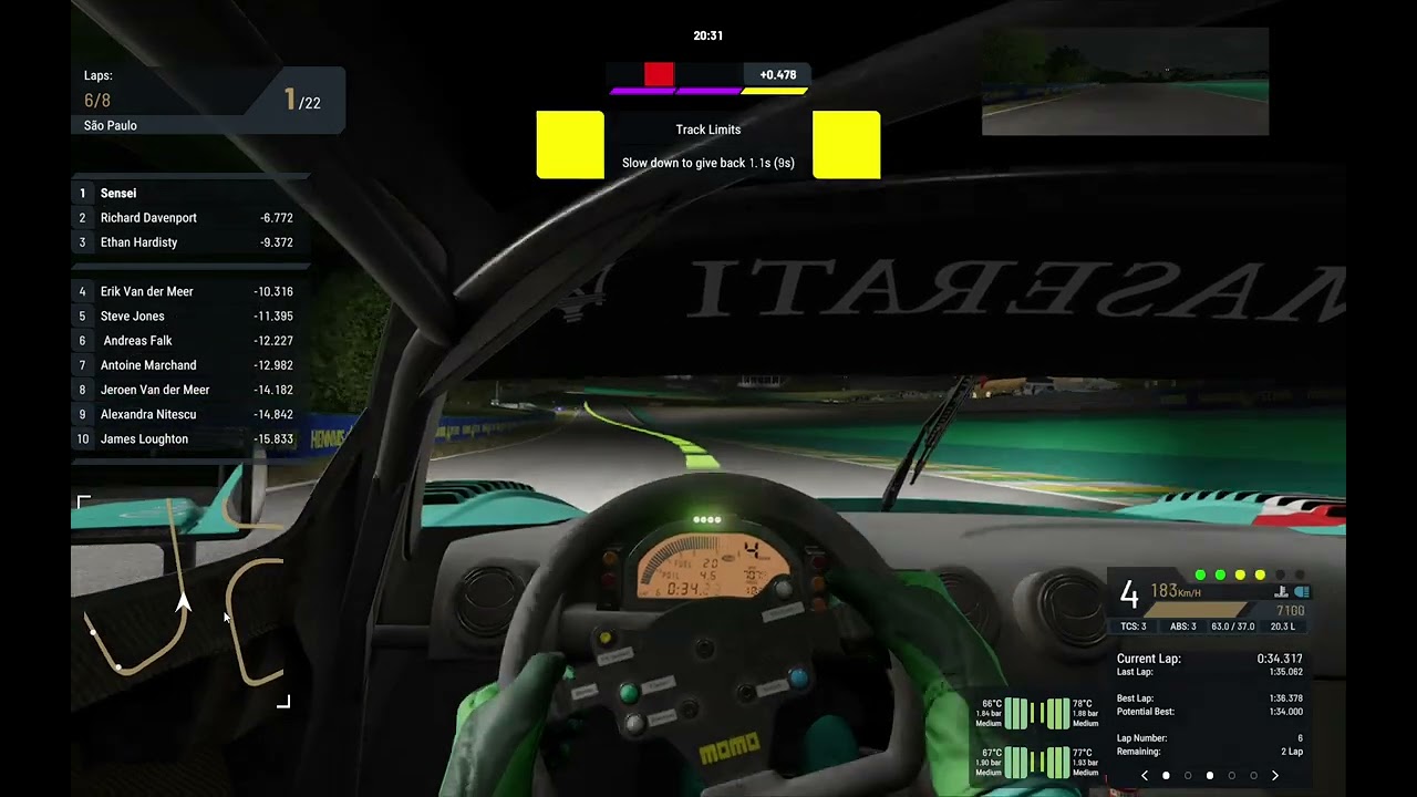 ProjectMotorRacing  - Sao Paulo Night Race / Maserati GT / 8 laps