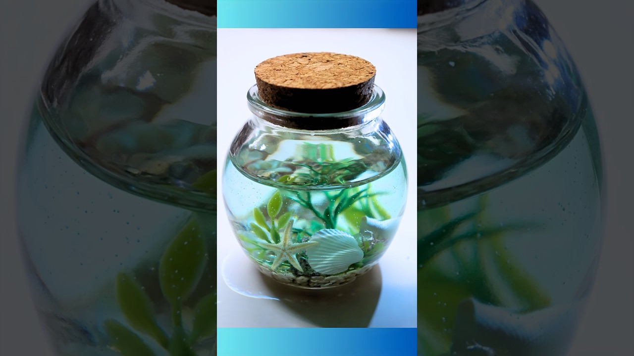 手のひらのアクアリウム　#レジン #ハンドメイド #アクアリウム #handmade #resin