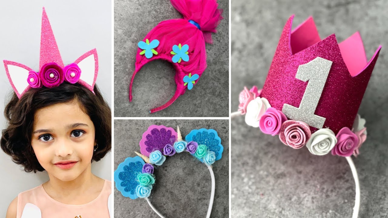10 DIY Birthday Theme Headband for Kids | DIY Kids Hear Accessories