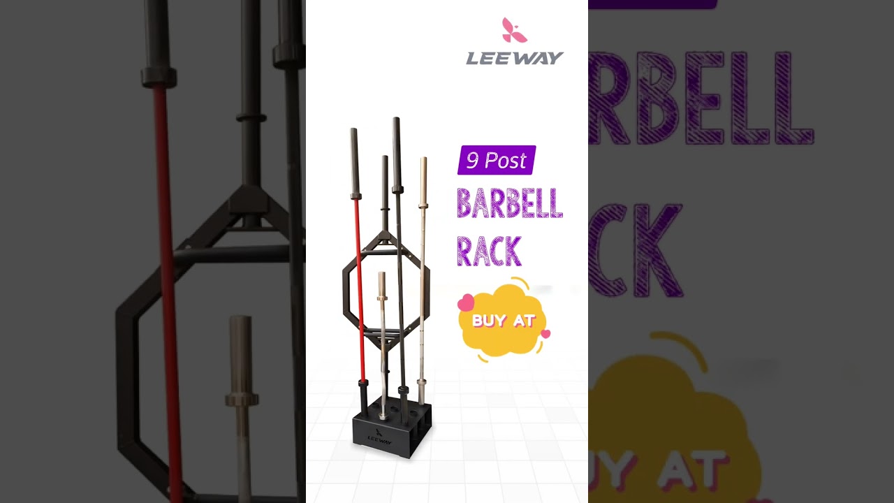 Barbell #Rack for your #Gym, #How to Organize 9 #Barbells with Leeway Barbell #Holder