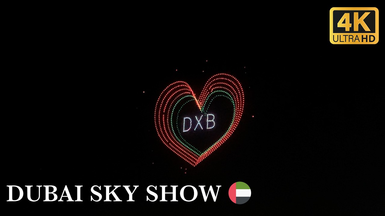 JBR Dubai Night Drone Performance 🇦🇪