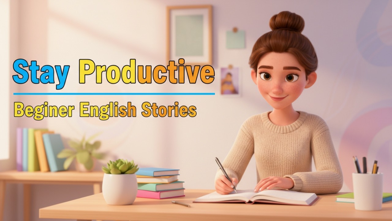 How I Stay Productive | Slow and Clear English | A2 Practice