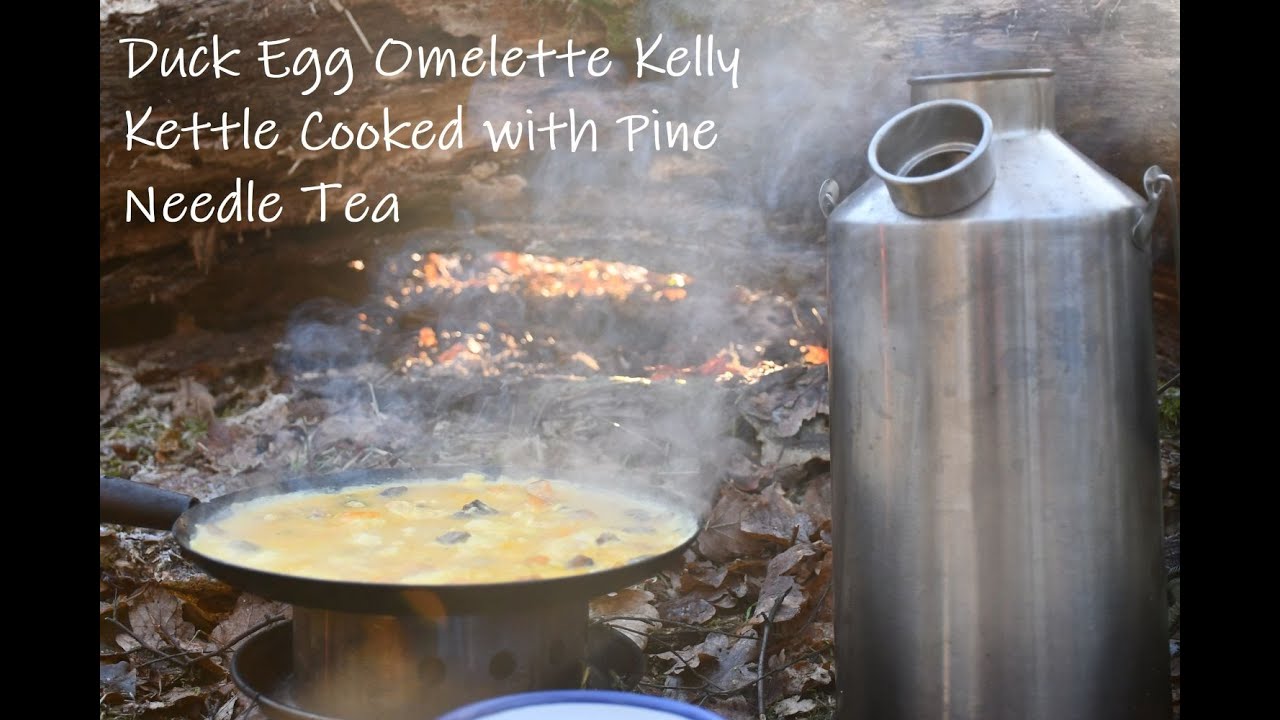 Kelly Kettle Cooking // Duck egg omelette on Hobo Accessory