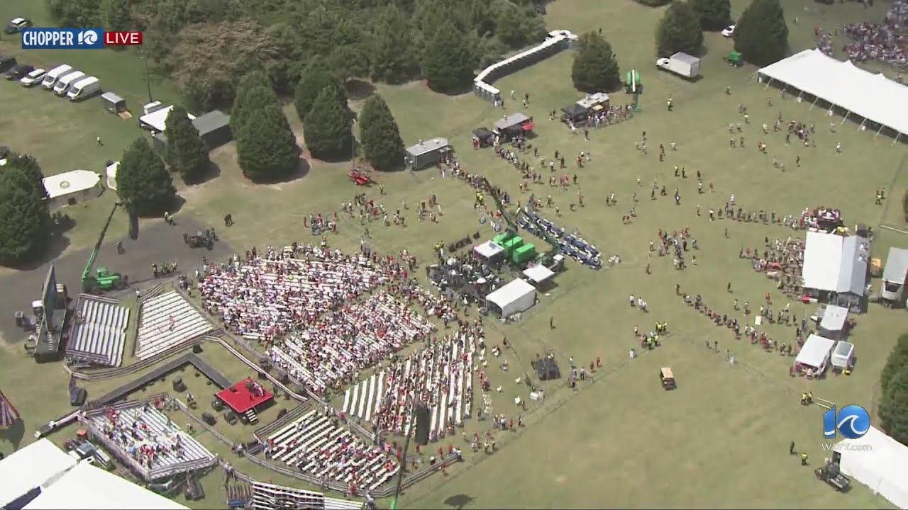 WAVY's Andy Fox's coverage ahead of Chesapeake Trump rally