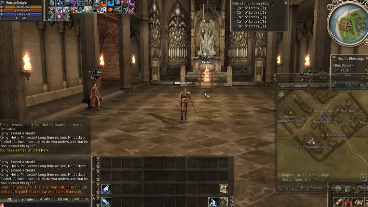 [2#] Classic Lineage2 Human Knight change Job