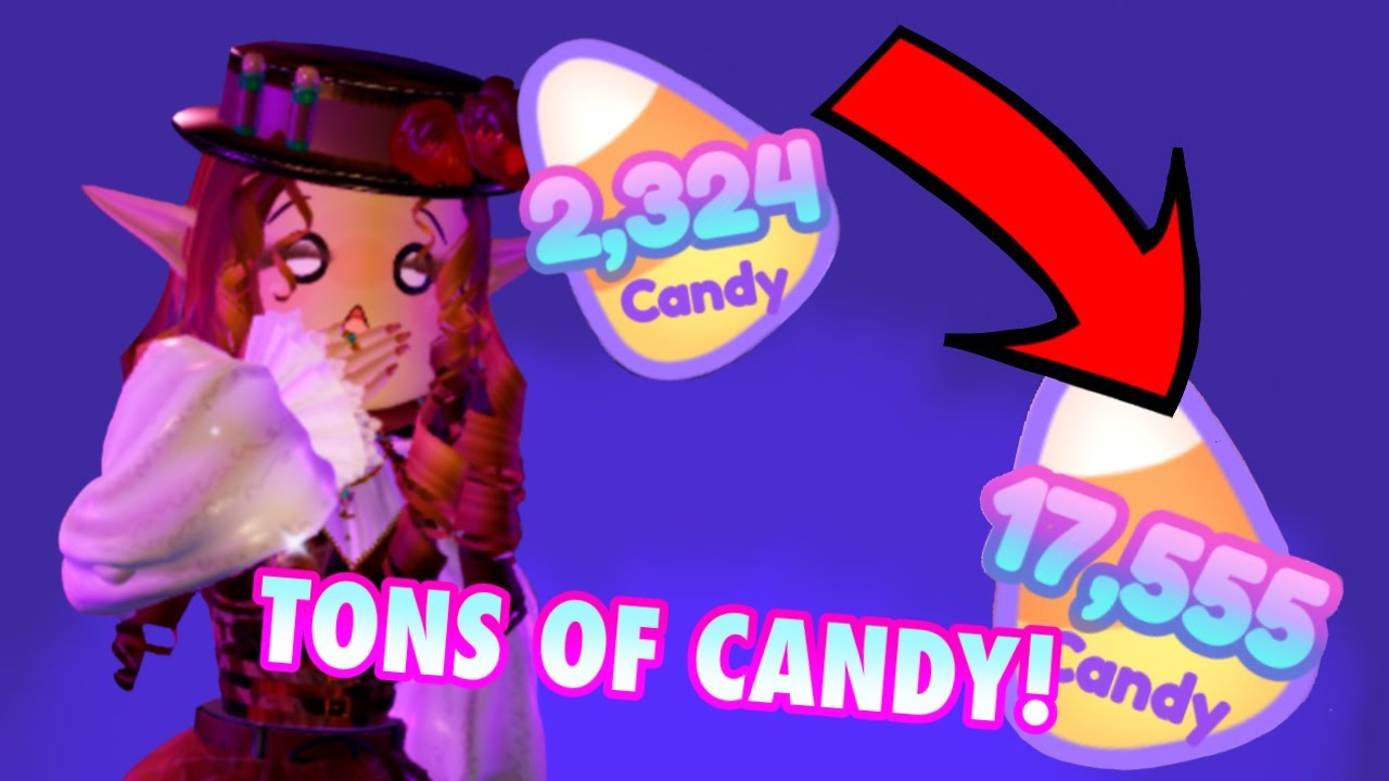 My ULTIMATE Candy Farming Routine! \\ Royale High Royalloween