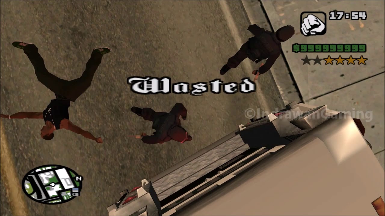 GTA San Andreas - Another falling Wasted with BMX at Los Santos