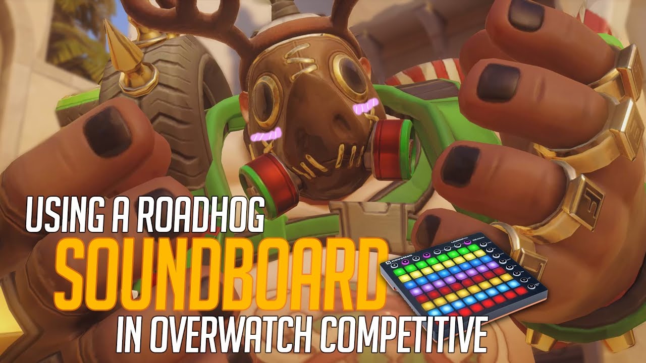 Using a Roadhog Soundboard in Overwatch Competitive! (Overwatch Trolling)