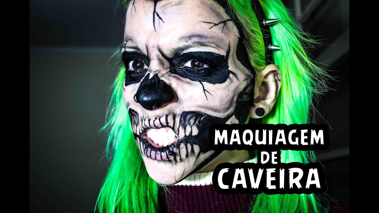SKULL MAKEUP | Maquiagem de Caveira - Tutorial Passo a Passo