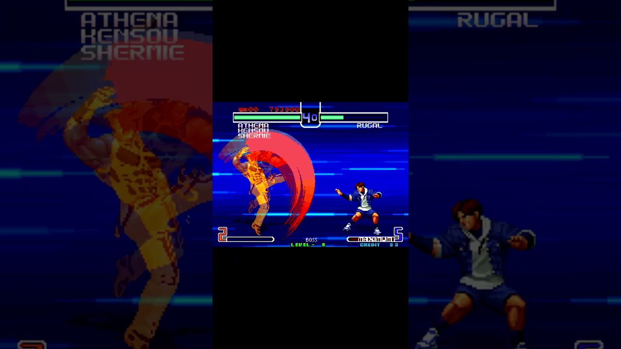 Athena, Kensou & Shermie vs Rugal - KOF 2002 Magic Plus