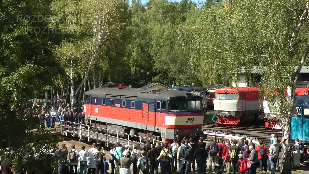 Setk&aacute;n&iacute; lokomotiv řady T478.1 a T478.2 v Železničn&iacute;m muzeu ČD v Lužn&eacute; - Promen&aacute;da na točně 2/2